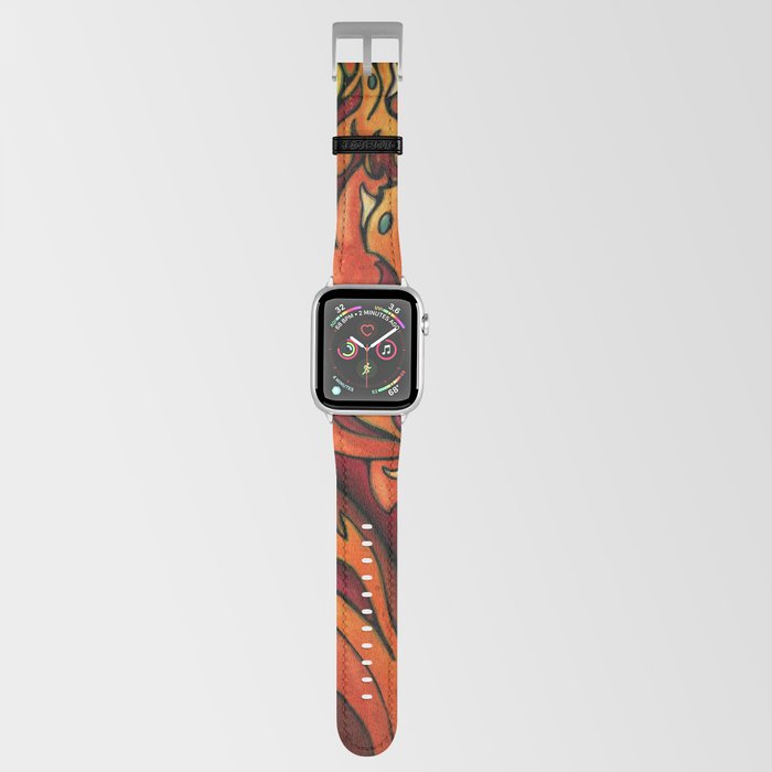 Red squirrel in futuristic forest painting Apple Watch Band