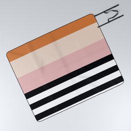 Aspen Cream Stripe Picnic Blanket