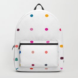 Rainbow polka dot pegboard Backpack