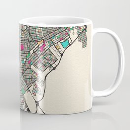 Colorful City Maps: Brooklyn, New York Coffee Mug