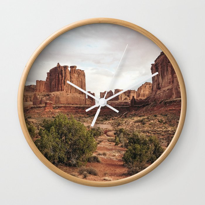 Desert Red Utah Rocks Wall Clock