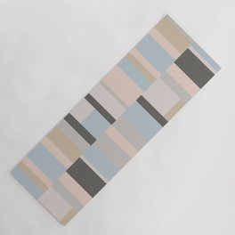 Pastel Shades Geometric Colorblock Pattern Yoga Mat
