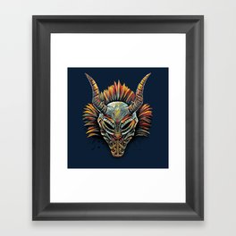 Killmonger Tribal Mask Framed Art Print