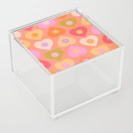 You are my Happy - Peachy love pattern Acrylic Box