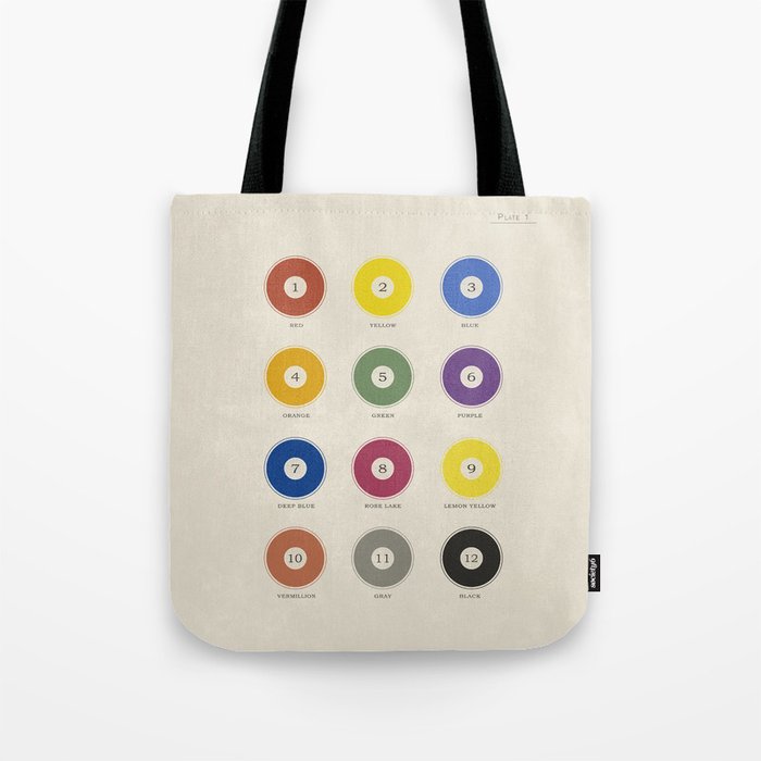 Re-make of Plate 1 from The color printer  by John F. Earhart, 1892 (vintage wash) Tote Bag