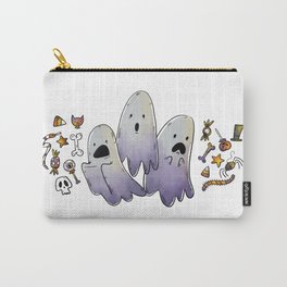 Scared Ghosts with Halloween Candy Carry-All Pouch
