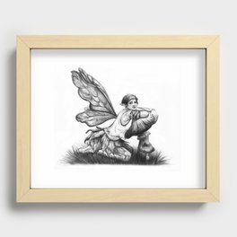 Mushroom Fairy Recessed Framed Print