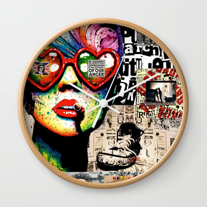 Punk Rock poster Wall Clock