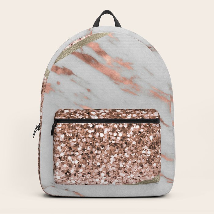 rose gold marble backpack