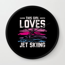 This girl loves jet skiing Wall Clock