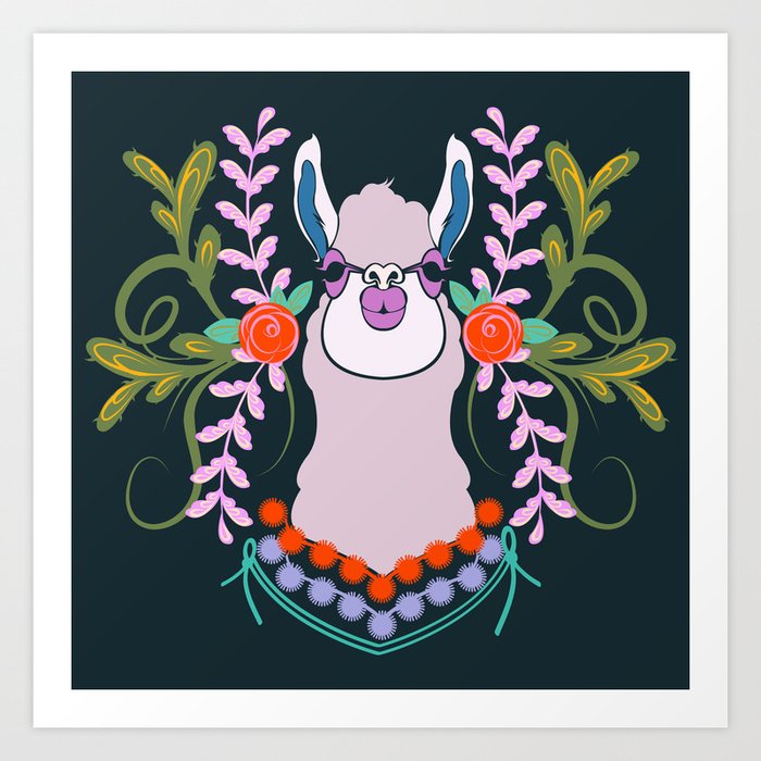 Lovely Llama Art Print