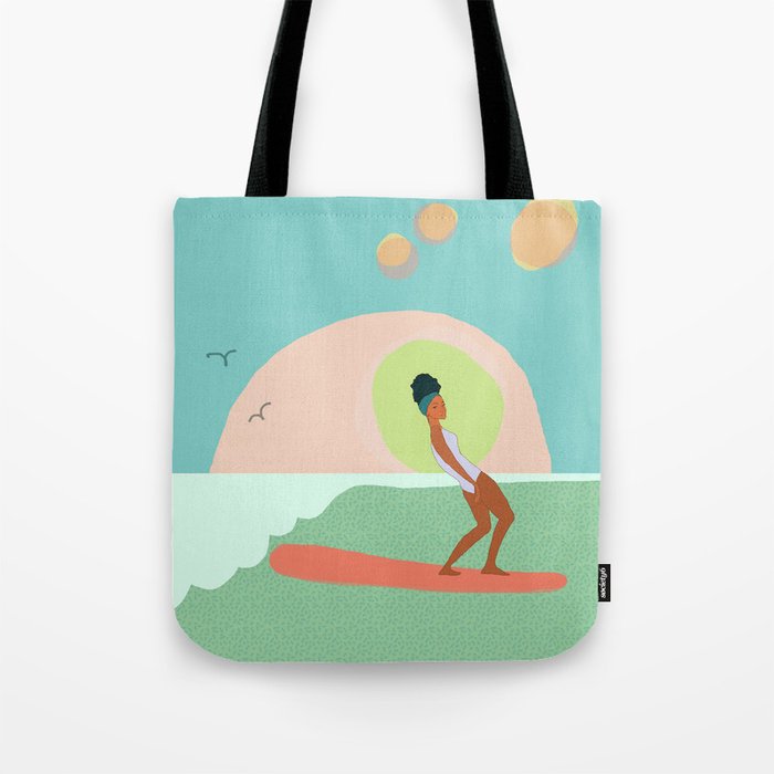 Afro Surf Tote Bag