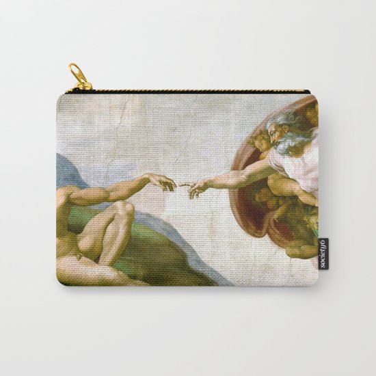 The Creation Of Adam Painting By Michelangelo Sistine Chapel Carry All Pouch By Podartist Society6