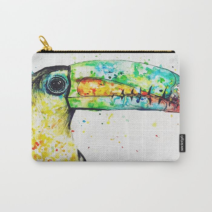 Toucan Watercolour Painting Carry-All Pouch