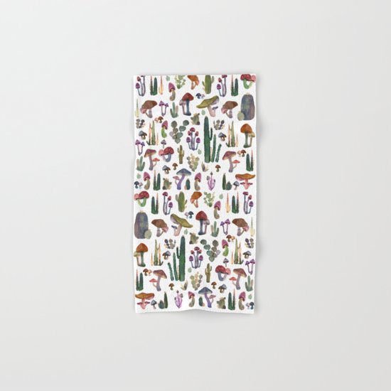 Cactus and Mushrooms NEW!!! Hand & Bath Towel