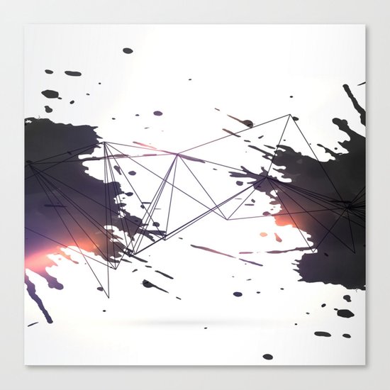 Geometric splatter Canvas Print