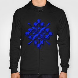 A202 Rich Blue and Black Abstract Design Hoody