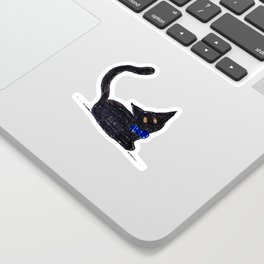 boba the cat (sitting) Sticker