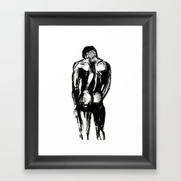 MODERN MALE NUDE Line Art Minimalist Illustration Watercolor Gay Interest Naked Men Nudity Mature