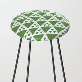 Triangles Big and Small in green Counter Stool