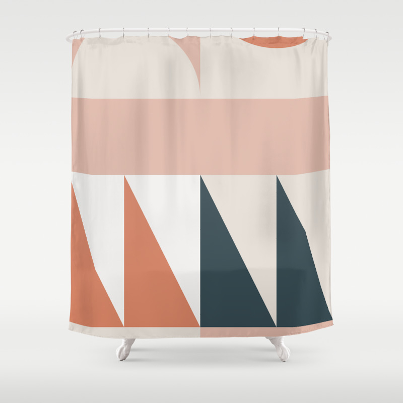 geometric shower curtain
