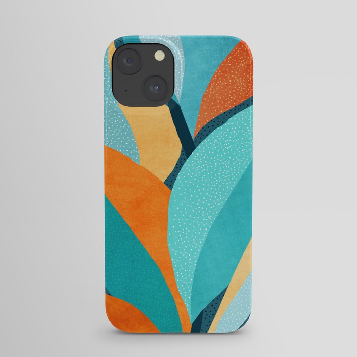 Abstract Tropical Foliage iPhone Case