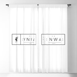 Liverpool minimal logo Black Blackout Curtain