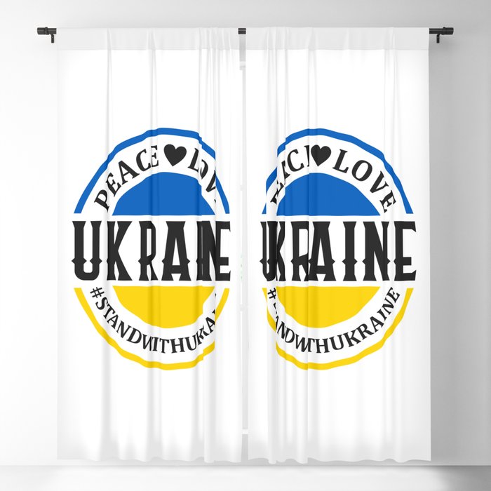 Peace Love Ukraine Blackout Curtain