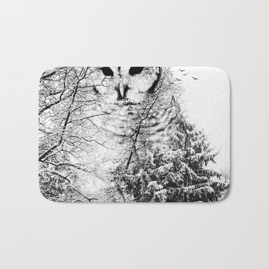 Winter Owl Bath Mat