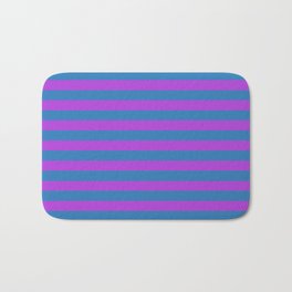 Blue and Purple Stripes Bath Mat