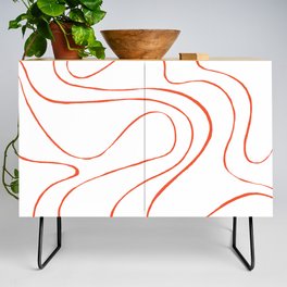 Ebb and Flow 2 - Orange and White Credenza
