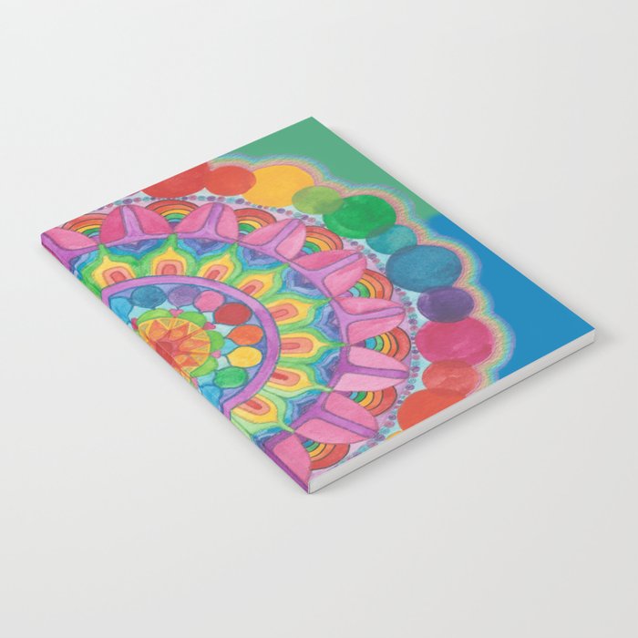 Rainbow Shine Mandala Notebook