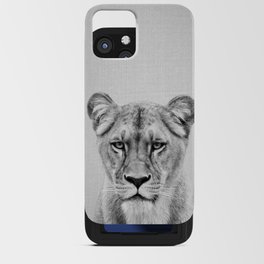 Lioness - Black & White iPhone Card Case