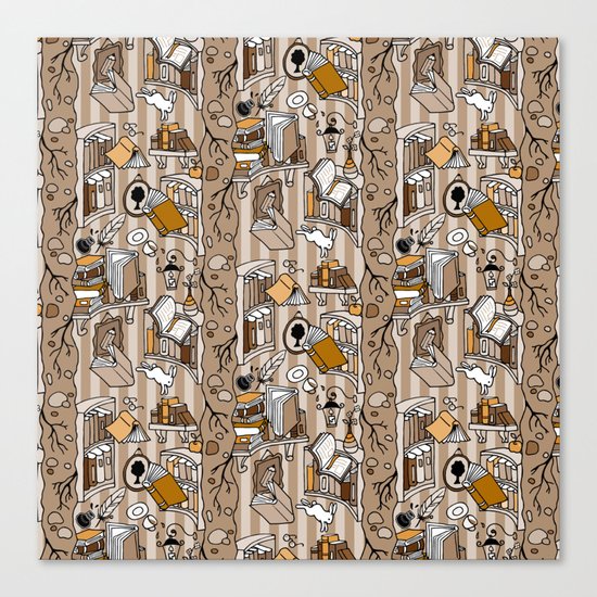Books: Through the rabbit hole_Moka Canvas Print