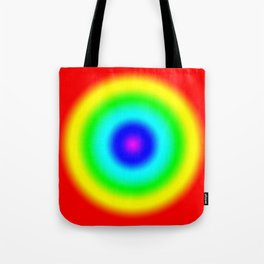 Red to Magenta Radial Rainbow Gradient Tote Bag