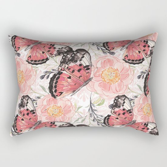 Flowers & butterflies #3 Rectangular Pillow