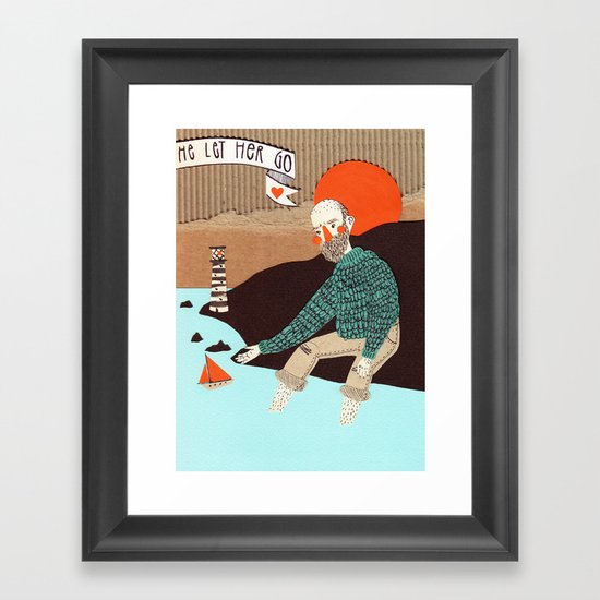 He let her go Framed Art Print