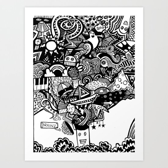 mind blown Art Print