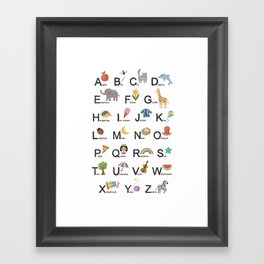 Alphabet for children Framed Art Print