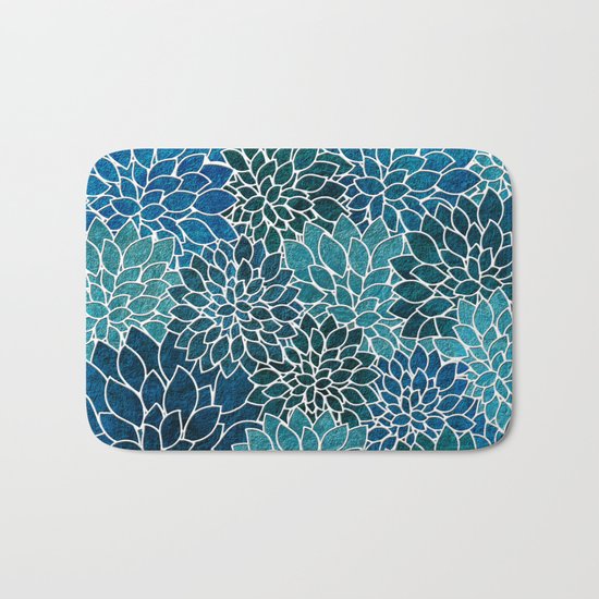 Floral Abstract 25 Bath Mat