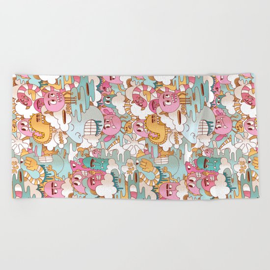 Monster Friends Beach Towel
