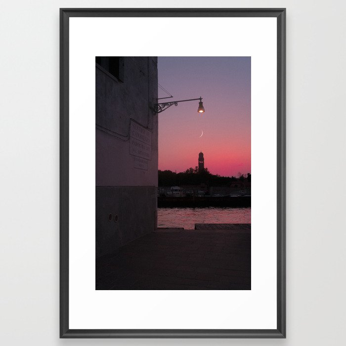 Cuando Venecia se viste de rosa Framed Art Print
