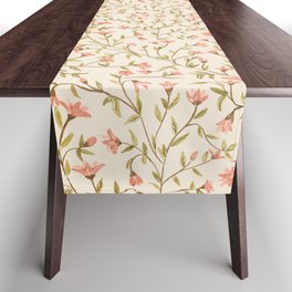 Vintage Floral Pattern Table Runner