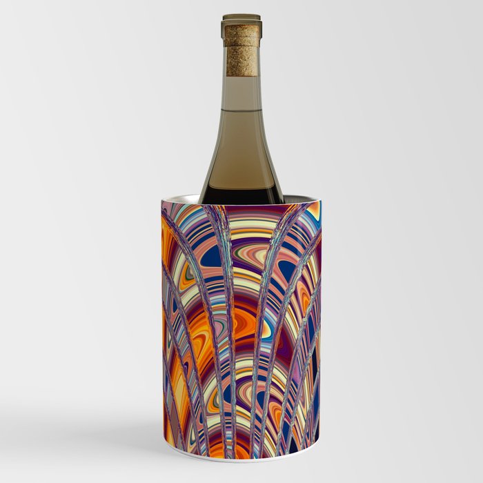 Purple And Orange Red Abstraction Wine Chiller