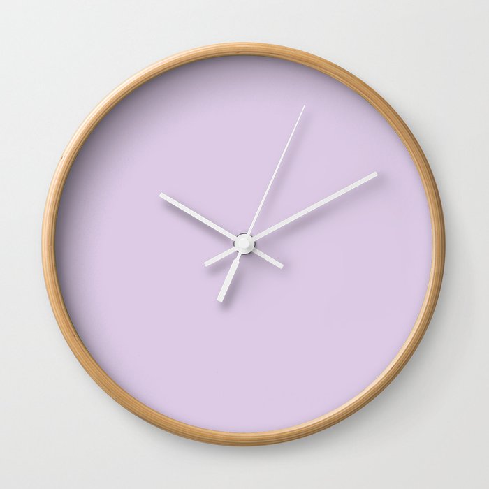 Solid Lilac Wall Clock
