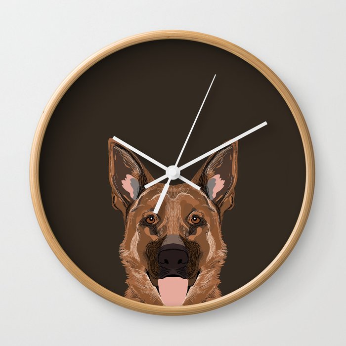 Skylar German Shepherd Gifts For Dog People Lover Owners Perfect Wall Clock