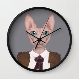 Portrait of Sphynx Cat Wall Clock