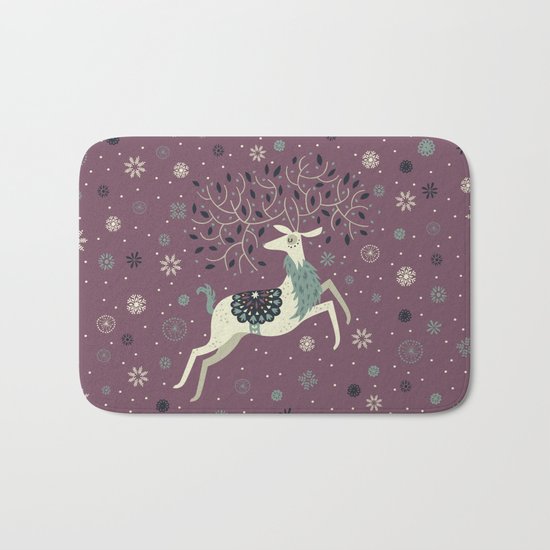 Prancing Reindeer Bath Mat