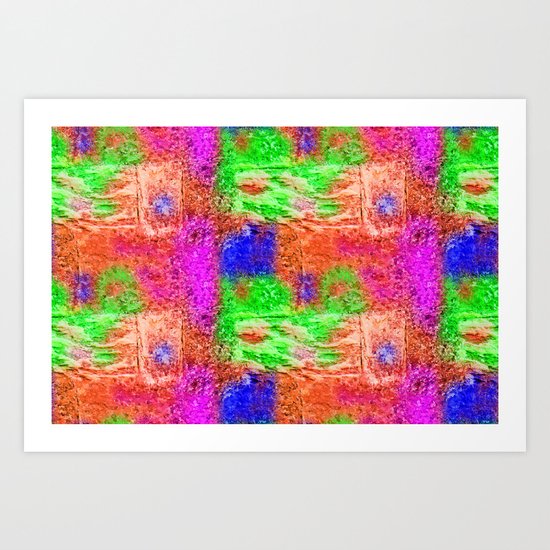 Colourful Abstract Texture Art Print