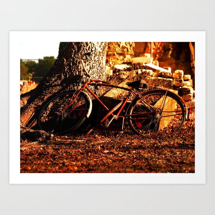 the afternoon bicycle.  Art Print